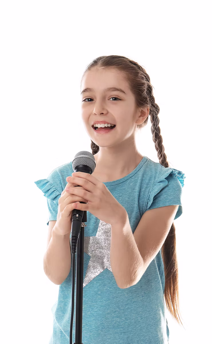 young girl singing